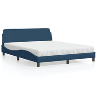 Letto con Materasso Blu 160x200 cm in Tessuto 3208430