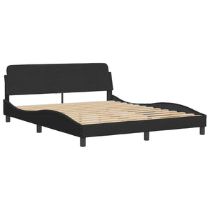 Letto con Materasso Nero 160x200 cm in Velluto 3208433