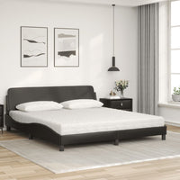 Letto con Materasso Nero 180x200 cm in Similpelle 3208457