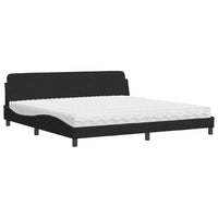 Letto con Materasso Nero 200x200 cm in Velluto 3208473