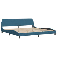 Letto con Materasso Blu 200x200 cm Velluto 3208475