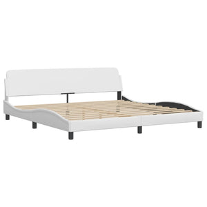 Letto con Materasso Bianco 200x200cm in Similpelle 3208478