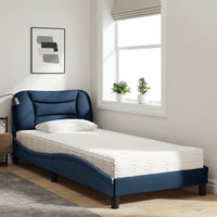 Letto con Materasso Blu 90x190 cm in Tessuto 3208505