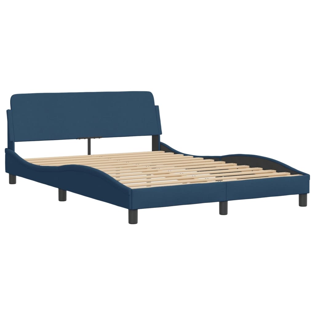 Letto con Materasso Blu 140x190 cm in Tessuto 3208533