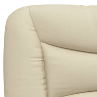 Letto con Materasso Crema 200x200 cm in Tessuto 3208560