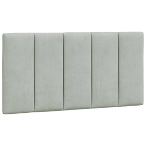 Letto con Materasso Grigio Chiaro 100x200 cm in Velluto 3208580