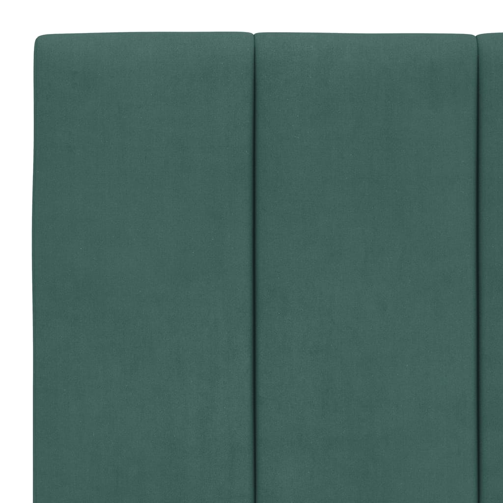 Letto con Materasso Verde Scuro 100x200 cm in Velluto 3208583