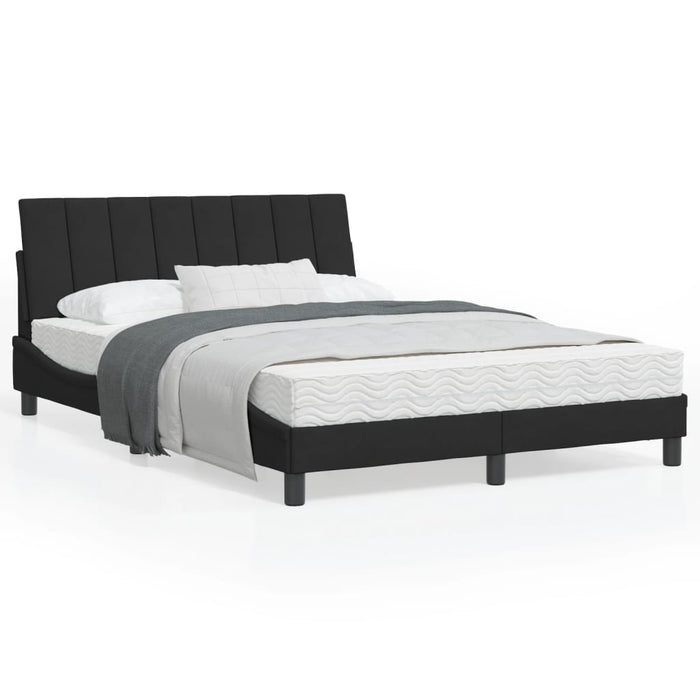 Letto con Materasso Nero 120x200 cm in Velluto 3208588