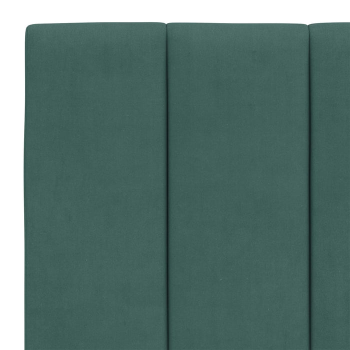 Letto con Materasso Verde Scuro 140x200 cm in Velluto 3208601