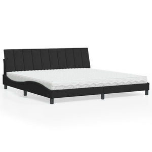 Letto con Materasso Nero 200x200 cm in Velluto 3208618