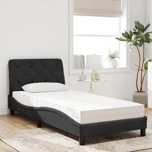 Letto con Materasso Nero 80x200 cm in Velluto 3208624