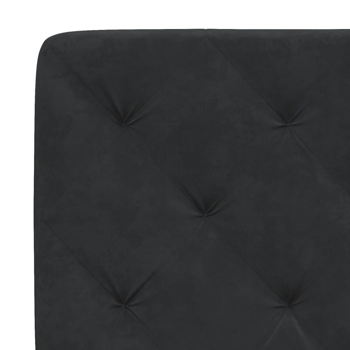 Letto con Materasso Nero 80x200 cm in Velluto 3208624