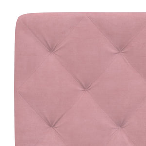 Letto con Materasso Rosa 80x200 cm in Velluto 3208627