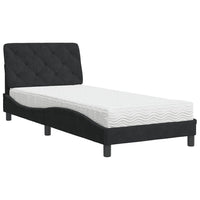 Letto con Materasso Nero 90x190 cm in Velluto 3208630