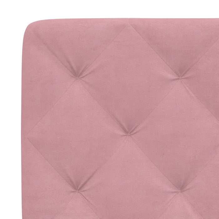 Letto con Materasso Rosa 90x190 cm in Velluto 3208633