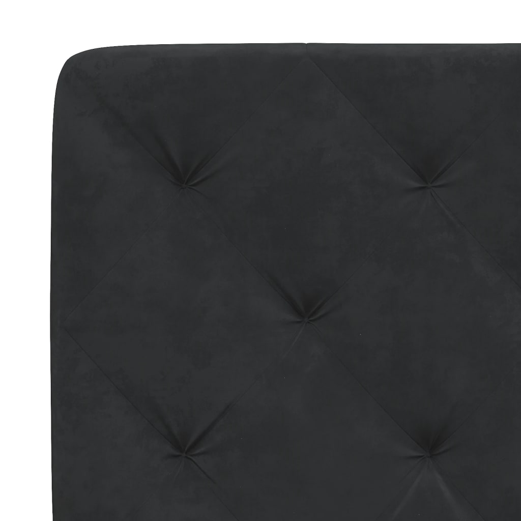 Letto con Materasso Nero 100x200 cm in Velluto 3208642