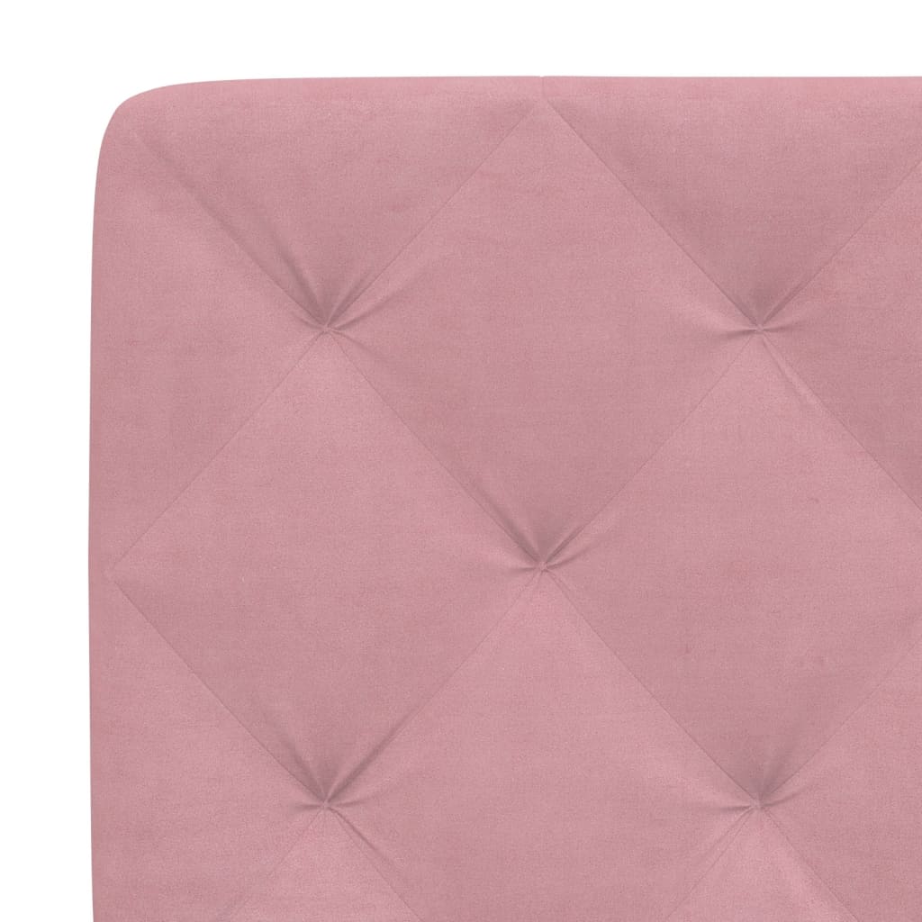 Letto con Materasso Rosa 100x200 cm in Velluto 3208645