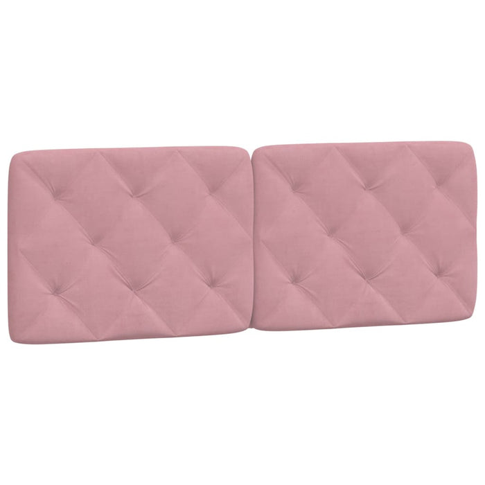 Letto con Materasso Rosa 120x200 cm in Velluto 3208651