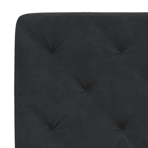 Letto con Materasso Nero 140x190 cm in Velluto 3208654