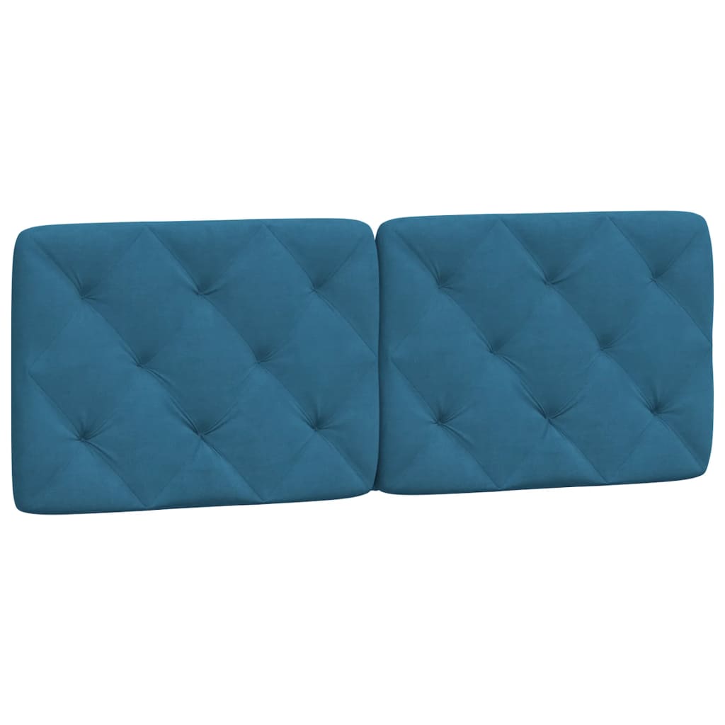 Letto con Materasso Blu 140x190 cm in Velluto 3208656