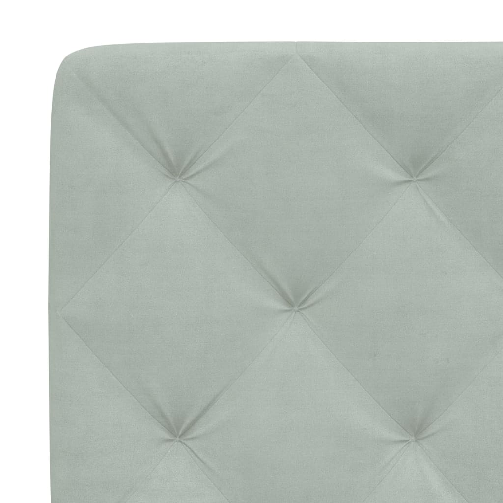 Letto con Materasso Grigio Chiaro 140x200 cm in Velluto 3208658