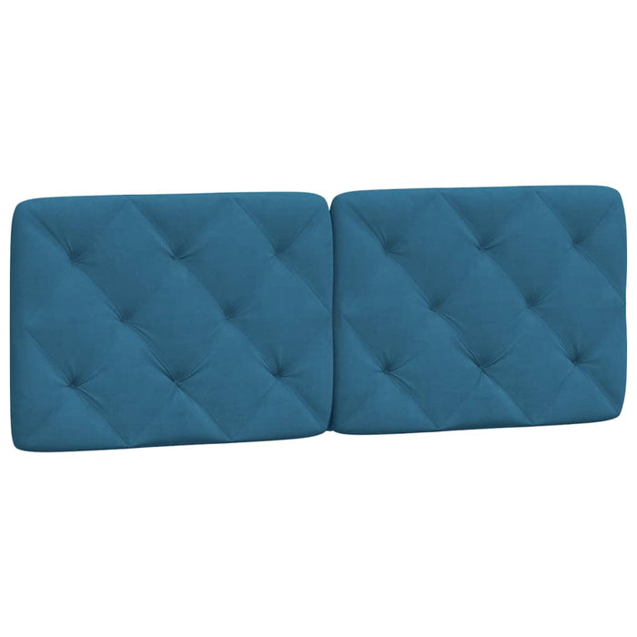 Letto con Materasso Blu 140x200 cm in Velluto 3208662