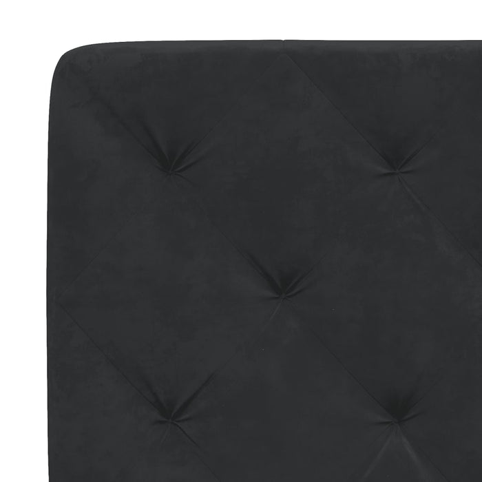 Letto con Materasso Nero 160x200 cm in Velluto 3208666