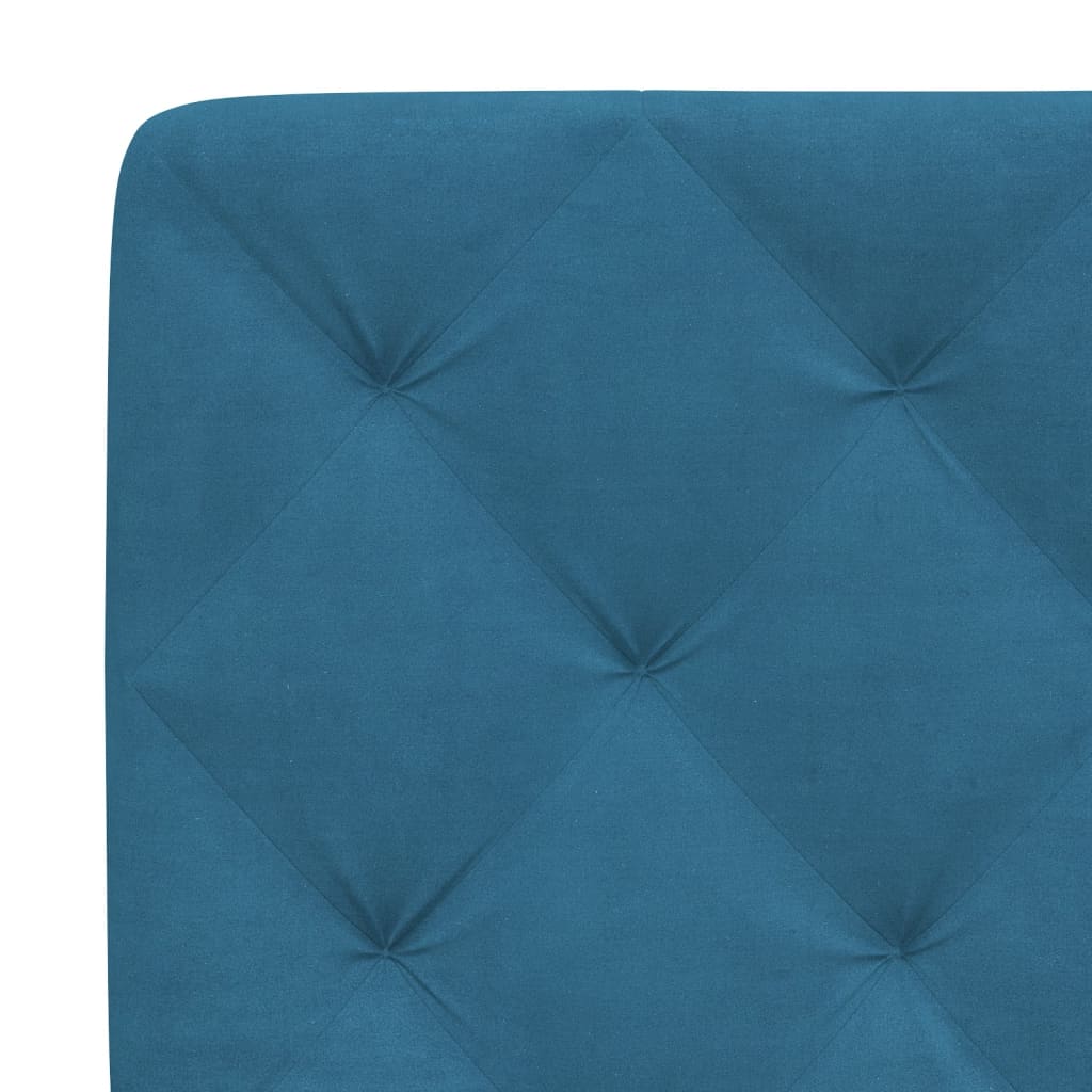 Letto con Materasso Blu 200x200 cm Velluto 3208680