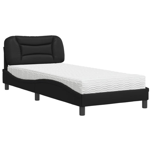 Letto con Materasso Nero 80x200 cm in Similpelle 3208682