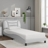 Letto con Materasso Bianco 80x200 cm in Similpelle 3208683