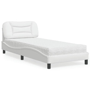 Letto con Materasso Bianco 80x200 cm in Similpelle 3208683