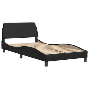 Letto con Materasso Nero 100x200 cm in Similpelle 3208703