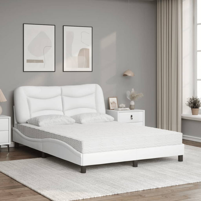 Letto con Materasso Bianco 120x200 cm in Similpelle 3208711