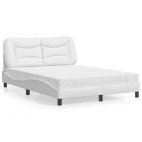 Letto con Materasso Bianco 120x200 cm in Similpelle 3208711