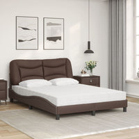 Letto con Materasso Marrone 120x200cm in Similpelle 3208712