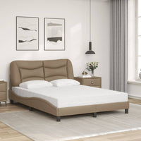 Letto con Materasso Cappuccino 120x200cm Similpelle 3208714