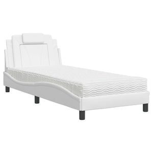 Letto con Materasso Bianco 90x190 cm in Similpelle 3208762