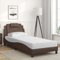 Letto con Materasso Marrone 90x190 cm in Similpelle 3208763