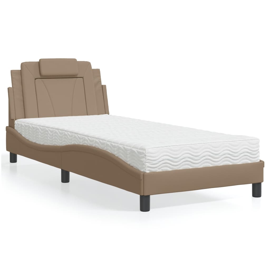 Letto con Materasso Cappuccino 90x190 cm Similpellecod mxl 91705