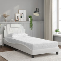 Letto con Materasso Bianco 90x200 cm in Similpelle 3208769