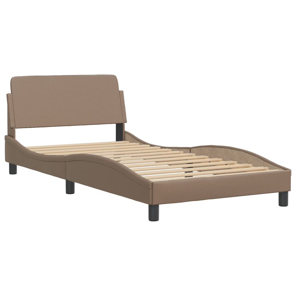 Letto con Materasso Cappuccino 100x200cm Similpelle 3208779