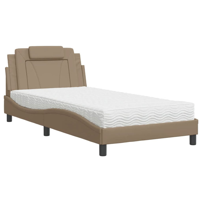 Letto con Materasso Cappuccino 100x200cm Similpelle 3208779