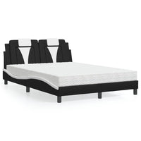 Letto con Materasso Nero e Bianco 120x200 cm in Similpelle 3208787