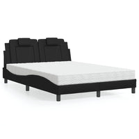 Letto con Materasso Nero 140x190 cm in Similpelle 3208789