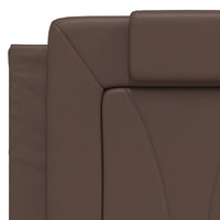 Letto con Materasso Marrone 140x190cm in Similpelle 3208791