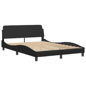 Letto con Materasso Nero 140x200 cm in Similpelle 3208796