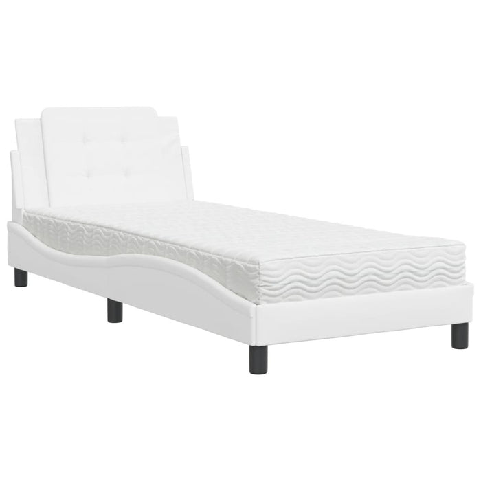 Letto con Materasso Bianco 80x200 cm in Similpelle 3208825