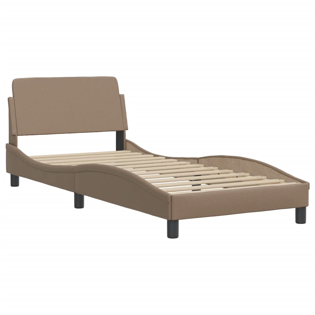 Letto con Materasso Cappuccino 80x200 cm Similpelle 3208828