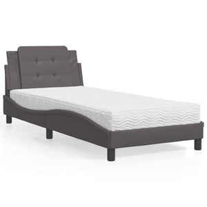 Letto con Materasso Grgio 90x200 cm in Similpelle 3208841