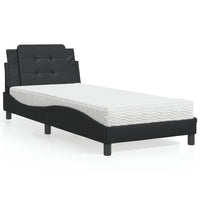 Letto con Materasso Nero 100x200 cm in Similpelle 3208845